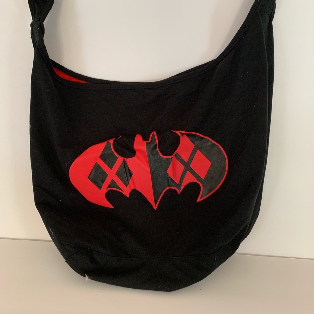 Harley Quinn/ Batman symbol bag